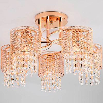 Люстра потолочная Strotskis Bonnie 30137/5 5x60 Вт E27 золото 