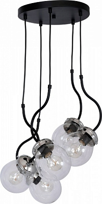 Люстра подвесная Luminex Natan 7892 5x60 Вт E27 хром/черный 