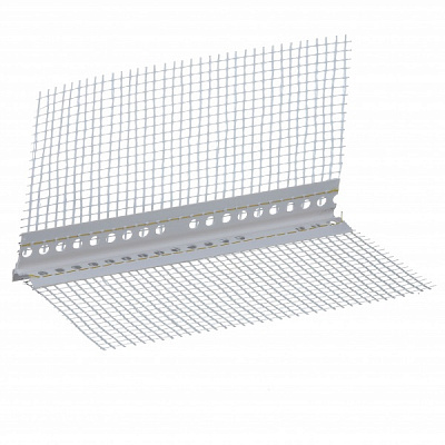 Уголок ПВХ капельный с сеткой ШТУКАТУР 32x26 мм 2,5 м 