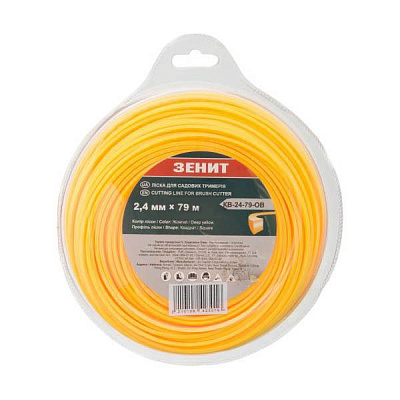 Леска для триммеров КВ-24-79-ОВ квадрат 2,4х79 м