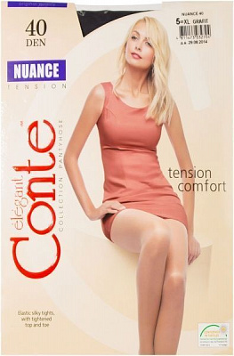 Колготки Conte NUANCE 40 den р. 5 графіт