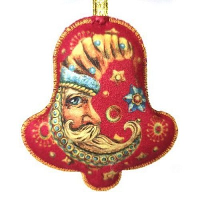 Подвеска фетровая Колокольчик красный 8,5 см