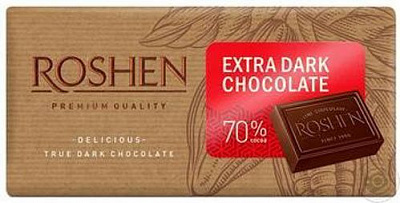 Шоколад Roshen экстрачерный 70% 90 г