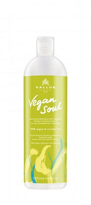 Шампунь Kallos Vegan Soul живильний з рослинним протеїном і олією авокадо 1000 мл