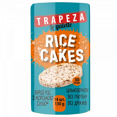 Галеты ТРАПЕЗА рисовые с морской солью 140 г