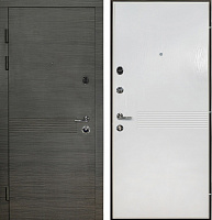 Двері вхідні Revolut Doors В-83 мод. 184 венге сірий горизонт / білий 2050x850 мм ліві
