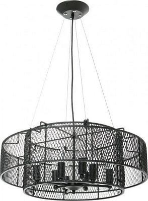 Люстра підвісна Vitaluce 8xE14 чорний V4184-1/8S