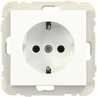 Розетка с заземлением Efapel Logus 2P+Z 16 А 250 В без шторок белый