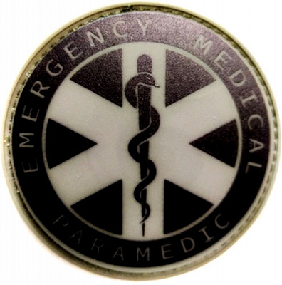 Шеврон-патч АРТ ІДЕЯ EMERGENCY MEDICAL черный/олива 6,3 см