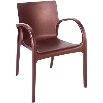 Стілець обідній з підлокітниками Гектор new темно-коричневий темно-коричневий/темно-коричневий