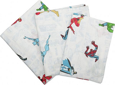 Комплект постільної білизни СЕЛЕНА Супер герої білий