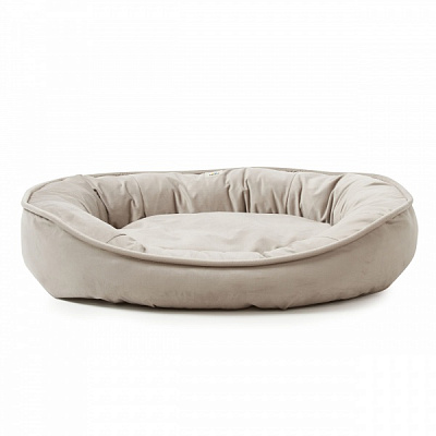 Лежак PETBED Velor Пончик XL 115x80x20 см серый