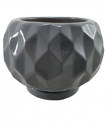 Горщик керамічний Резон Калачик круглий 1,4 л сірий (Р281сір)