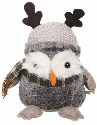 Декорация новогодняя сова умная коричневая 29 см LF2227062