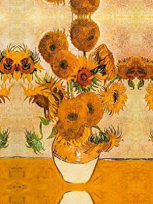 Репродукция SunFlowers Vincent Van GogH 60x80 см RozenfeldArt 