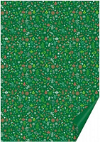 Папір з малюнком двосторонній Різдвяний мотив зелений А4 (21х29,7см) 300г/м2 Heyda