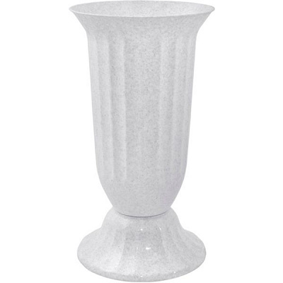 Ваза для цветов Алеана Флора 16x29 см белый флок
