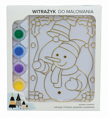 Декорація новорічна для вікон Сніговик K-886810