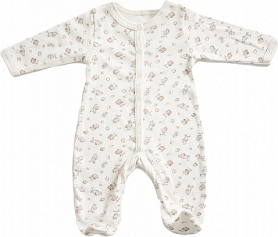 Комбінезон ясельний унісекс GABBI KB-23-1 звірятка р.80 білий із малюнком 13638
