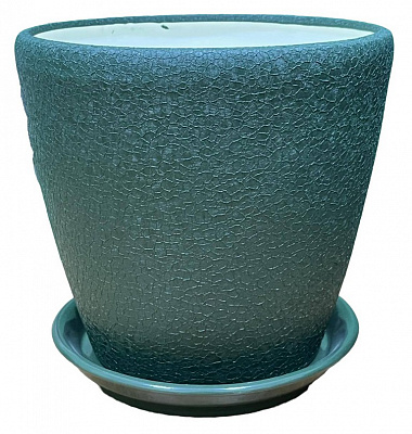 Горщик керамічний Грація круглий 4,5 л хакі (056-2-133)