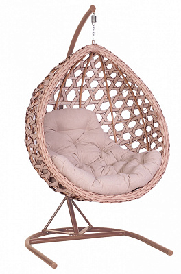 Кресло-кокон Bella Vita Генри 1-мест с подушкой (1040x780x1170 мм) золотой дуб