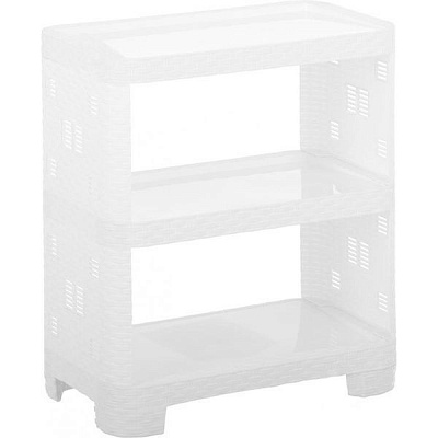 Етажерка Тарлев Ротанг 3-рівнева 580x520x300 мм білий