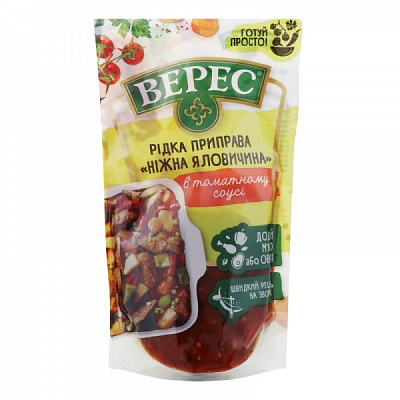 Жидкая приправа Верес Нежная говядина в томатном соусе 200 г