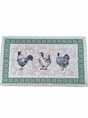Салфетка Прованс Курочки 30x50 см бежевый 