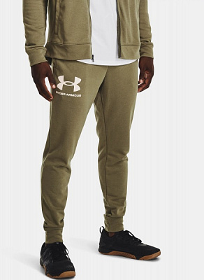 Брюки Under Armour UA RIVAL TERRY JOGGER 1361642-361 р. 2XL зеленый