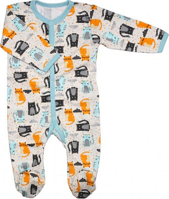 Комбінезон Bambinelli Котики р.86 бежевий із принтом