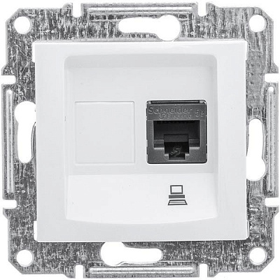 Розетка компьютерная Schneider Electric Sedna RJ45 CAT5e белый