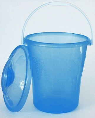 Відро зі знімною кришкою Полімердеталь Елегант 12 л блакитний