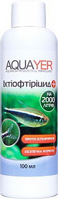 Препарат AQUAYER Ихтиофтирицид для борьбы со многими формами Ichthyophthirius 60 мл
