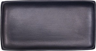 Тарелка прямокутна 16х30 см Блек Мат Manna Ceramics