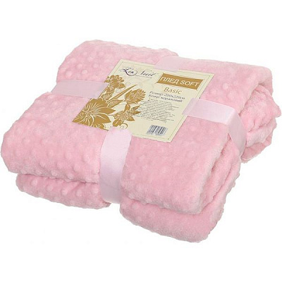 Плед мікрофібра La Nuit Basic Soft рожевий 200x220 см
