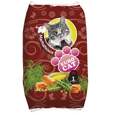 Корм сухой EuroCat с говядиной 1 кг