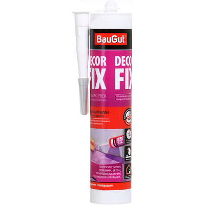 Клей акриловый монтажный BauGut Decor Fix прозрачный 310мл
