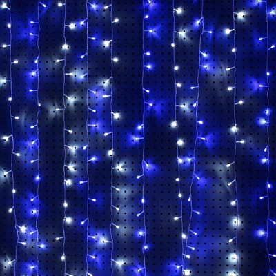 Электрогирлянда-штора Джаз Лайт OLDCL500-BW-E встроенный светодиод (LED) 500 ламп 2,5 м