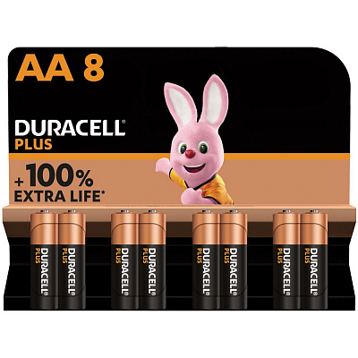 Батарейки Duracell Plus лужні AA (пальчикові) 8 шт.