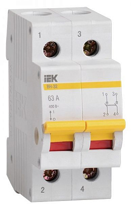 Выключатель нагрузки IEK ВН-32 2Р 63 MNV10-2-063