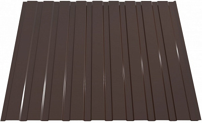 Профнастил глянцевый PSM H-15 0,45x1155x2000 мм RAL 8017 коричневый