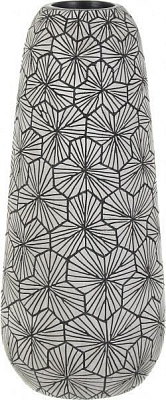 Ваза полирезиновая серая Flower 17х17х38,5 см