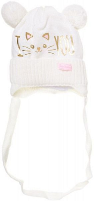 Шапочка детская для девочки Luna Kids р.36 бежевый 2111 