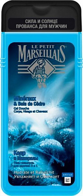 Гель-шампунь Le Petit Marseillais Кедр и минералы 3 в 1 650 мл