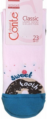 Шкарпетки Conte CLASSIC 7С-22СП 115 р. 23 світло-рожевий