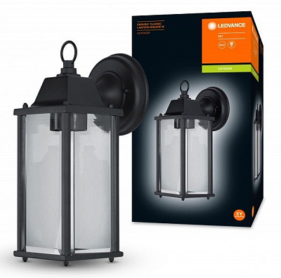 Светильник уличный настенный Ledvance Down E27 IP23 черный Endura square-S 