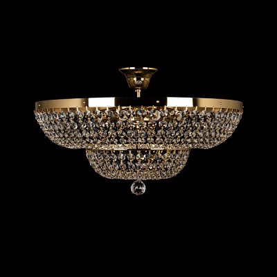 Люстра потолочная ArtGlass 9x40 Вт E14 латунь/хрусталь E 0103/09/20 CL 