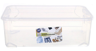 Контейнер пластиковый Ал-Пластик «Easy Box» 31.5 л синий 192x555x390 мм