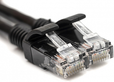 Патч-корд PowerPlant Cat5E UTP 10 м чорний