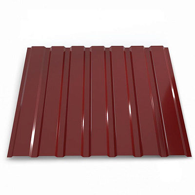 Профнастил глянцевый PSM ПР-15А 1155x1500 мм RAL 3011 красный